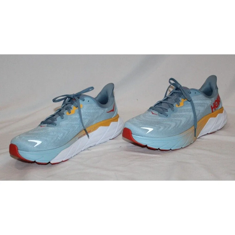 Hoka One Arahi 6 Men's Running Sneakers Blue Red‎ Orange
